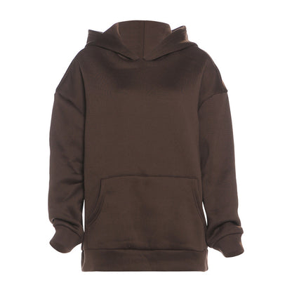 SXR fall winter fashion see-through mesh stitching long-sleeved hooded sweater for women