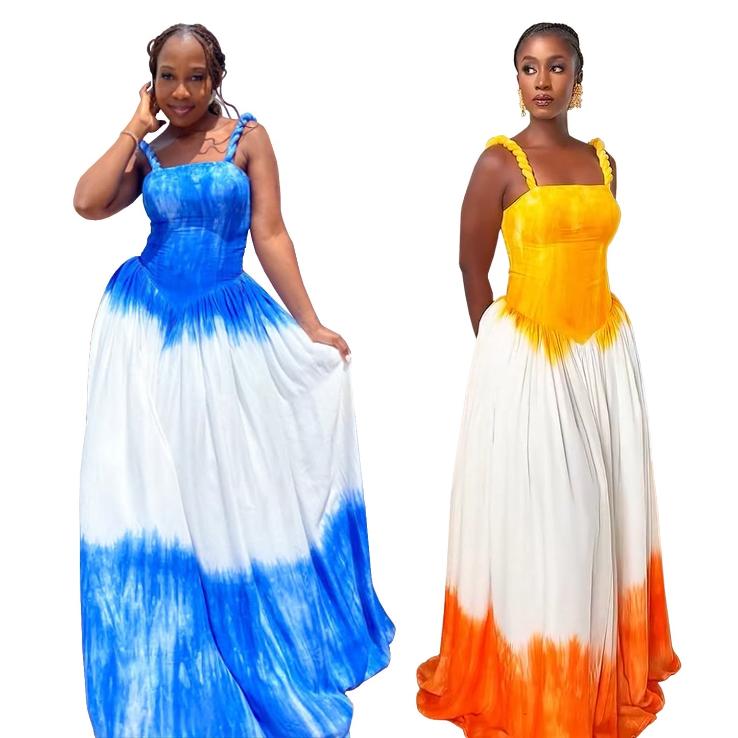 XYZ C7487 loose strap seaside atmosphere dress