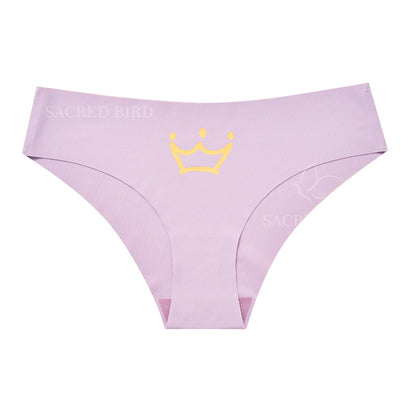 Printed invisible seamless one-piece yoga low waist plus size hip briefs