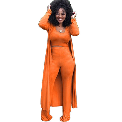 MYF (S-2XL) high elastic sunken stripe three-piece suit