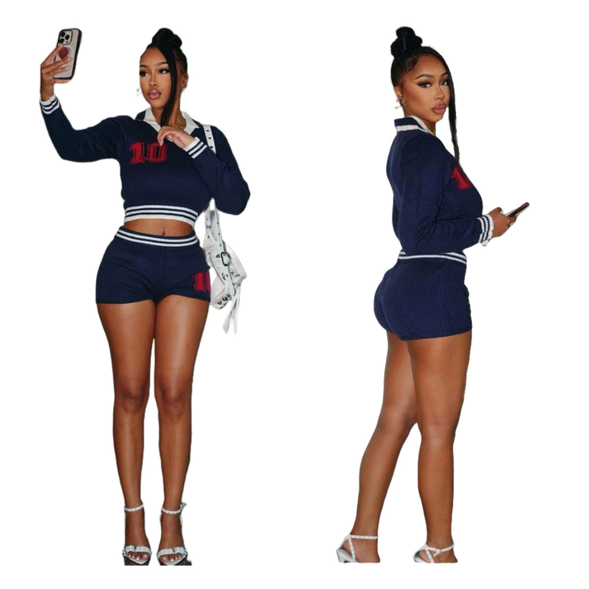 MZ (S-2XL) sports shorts MZ88597 high elastic sweater suit