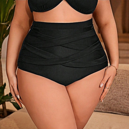 CL (L-4XL) women's plus size swimsuit sexy high waist briefs bikini single swimming trunks manufacturer