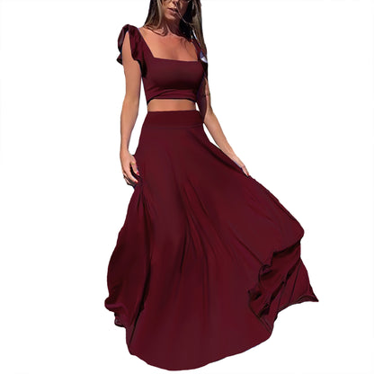 GY (S-2XL) K3513 lace dress two-piece set