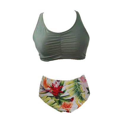 LF (L-4XL) swimsuit women's split sexy plus size floral