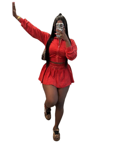 MZ (S-2XL) MZ88612 pure cotton elastic-force jacket skirt outfit