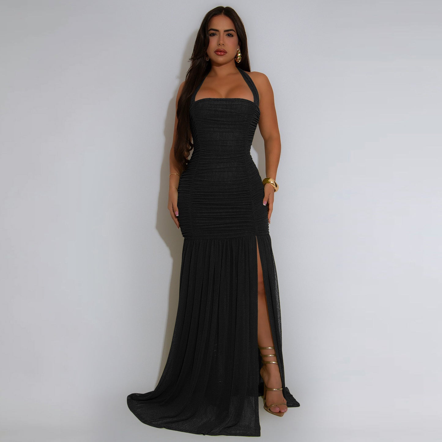 XYZ C7398 summer mesh split dress