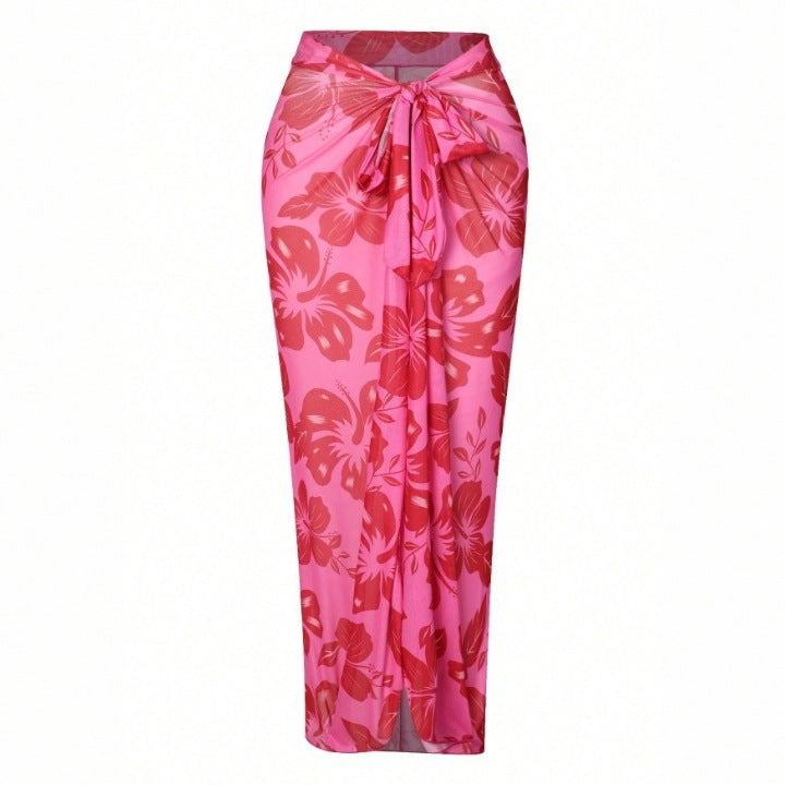 CL (L-4XL) plus size swimsuit one-shoulder one-piece bikini high waist beach skirt two-piece set