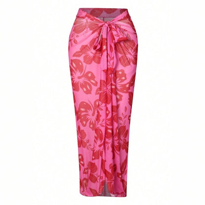 CL (L-4XL) plus size swimsuit one-shoulder one-piece bikini high waist beach skirt two-piece set