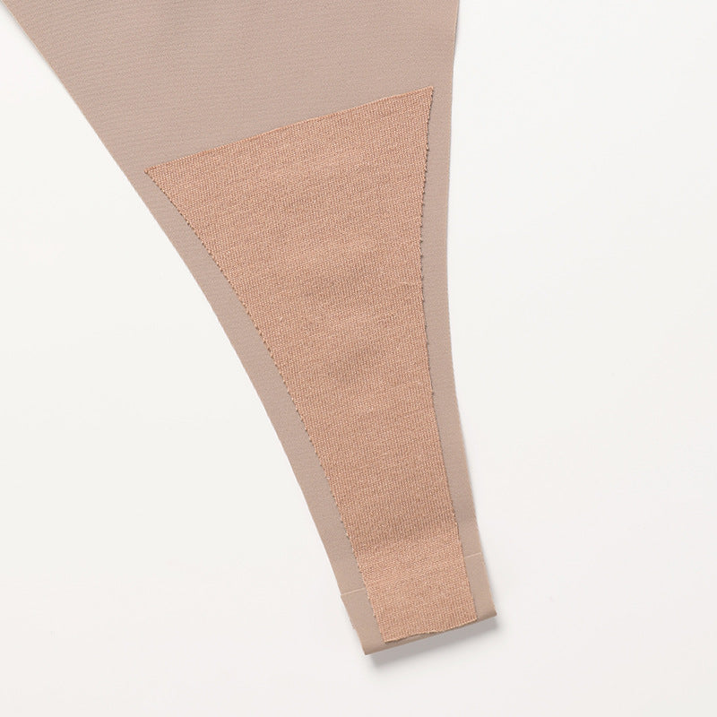 Thin belt low waist love ring seamless ice silk T-shaped Panties Plus size cotton crotch T-back