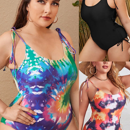 LF (L-4XL) swimsuit women's one piece sexy plus size multicolor