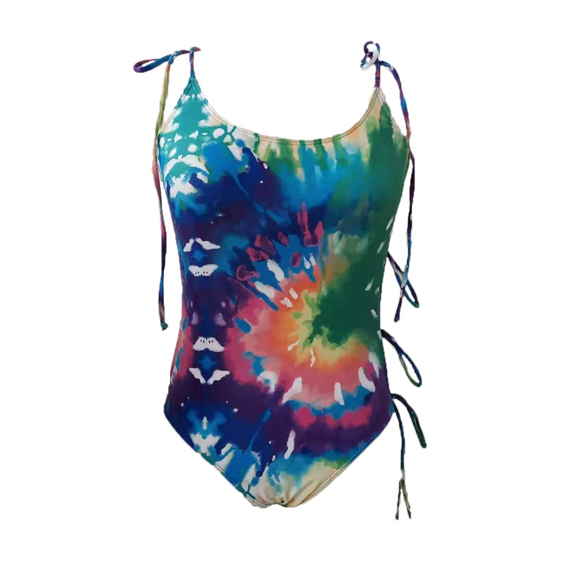 LF (L-4XL) swimsuit women's one piece sexy plus size multicolor