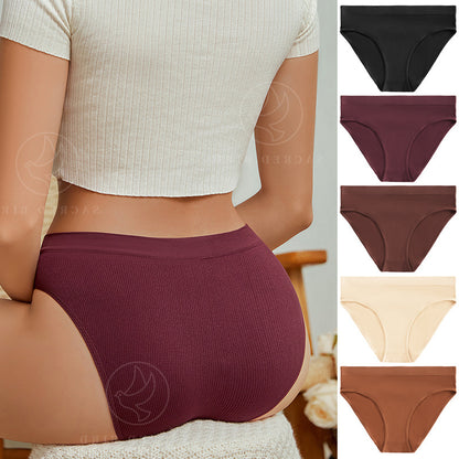 Seamless skin-friendly breathable purified cotton crotch low waist plus size sheath comfort thin sports briefs