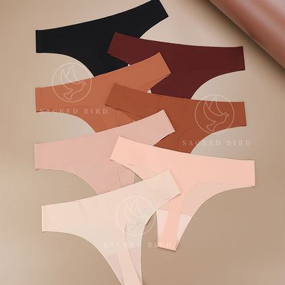 Sports quick-drying panties Ice Silk seamless T-back low waist antibacterial cotton crotch thin