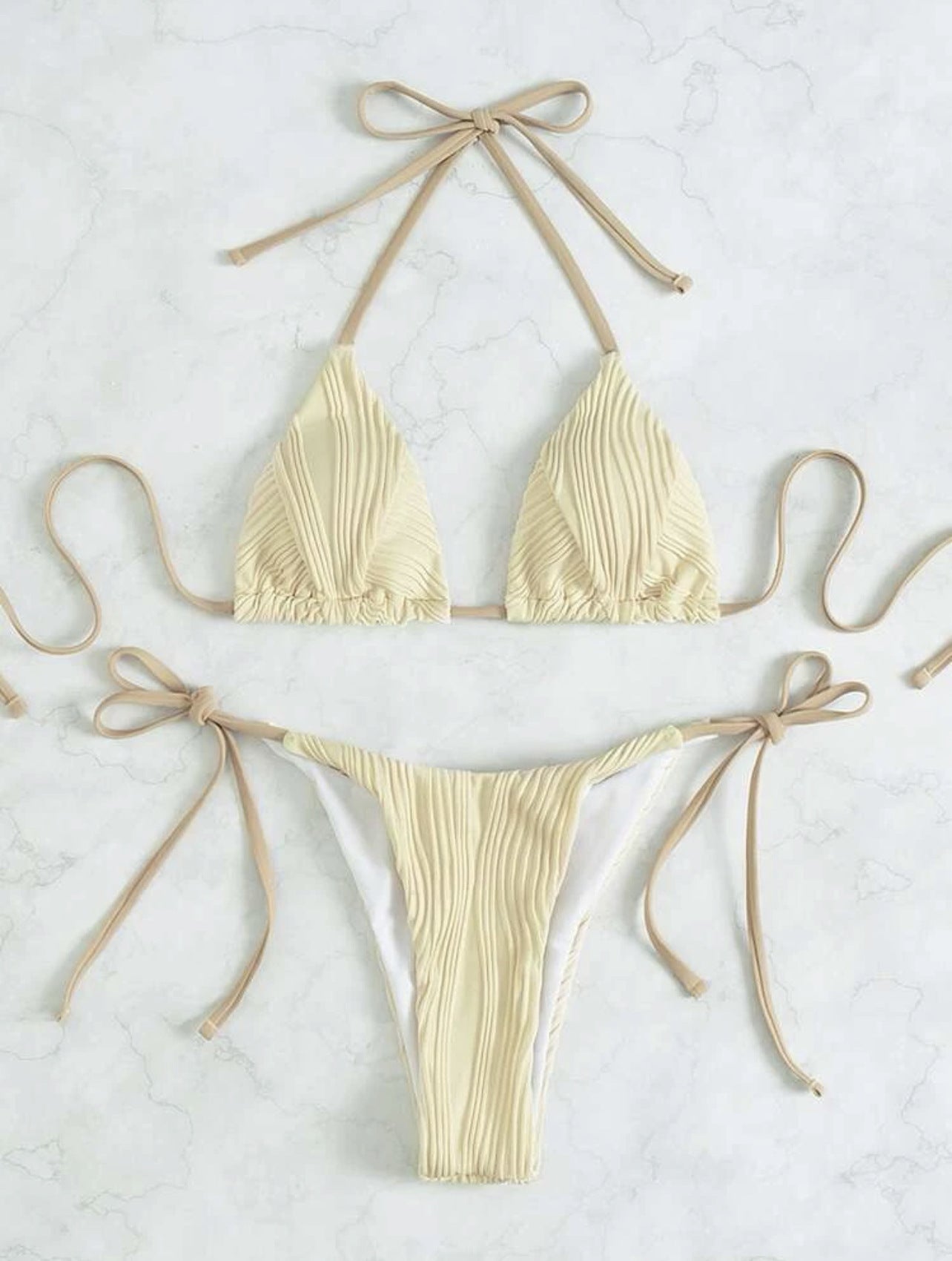 (4 days ready to ship) SY drawstring strap split bikini