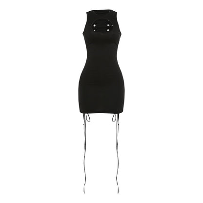 SXR 2026 spring sexy hollow out strap sheath skirt dress