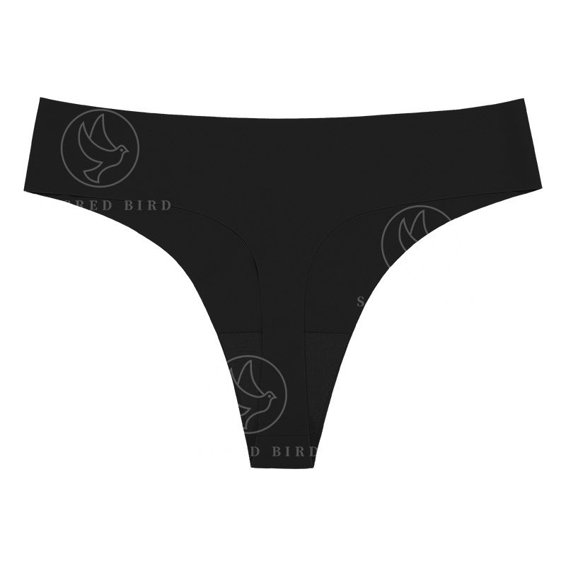 Sports quick-drying panties Ice Silk seamless T-back low waist antibacterial cotton crotch thin