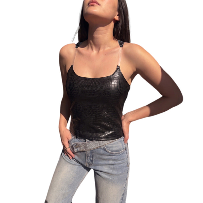 SXR K6L13740A summer off-the-shoulder slim vest