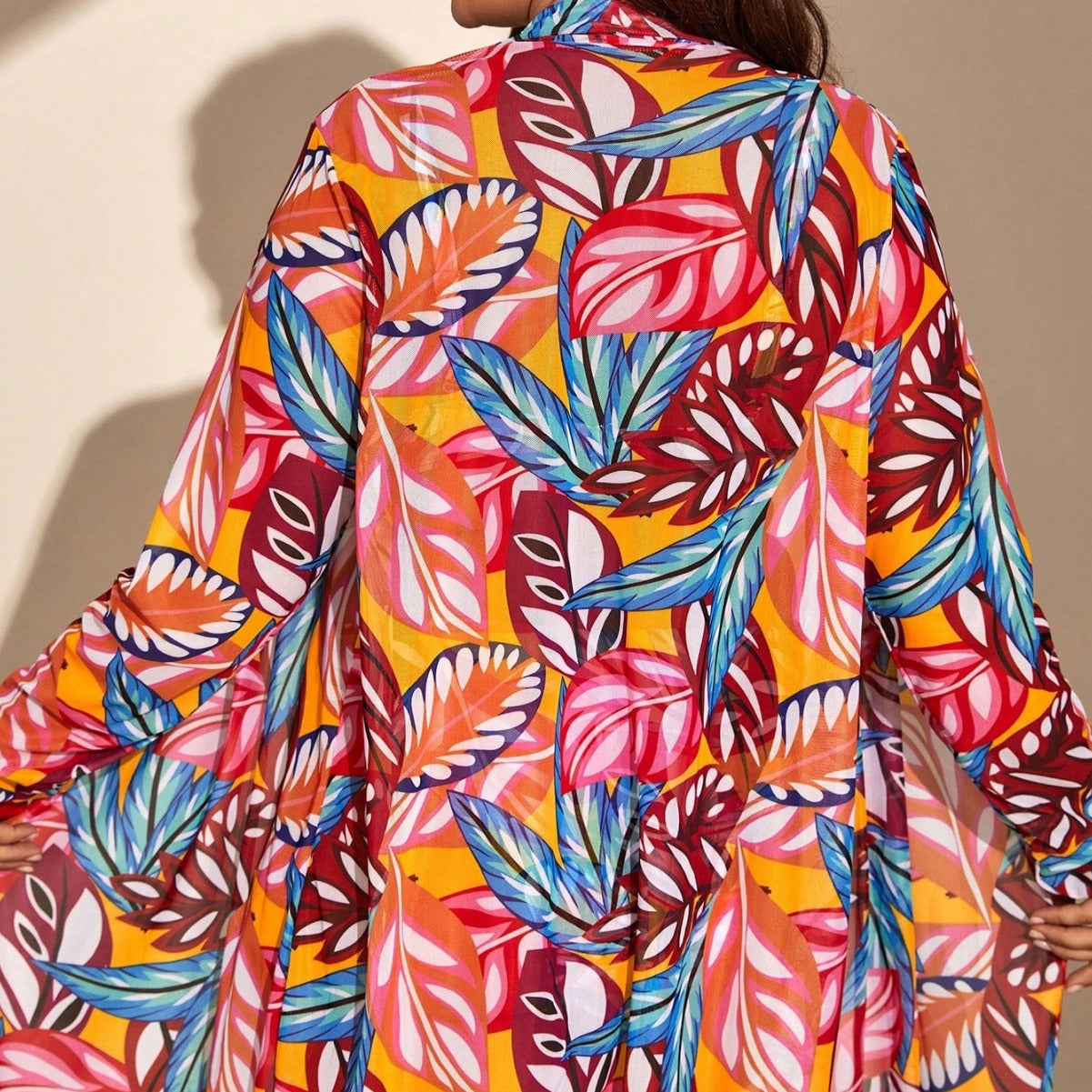 LF (L-4XL) bikini sexy suit split color printing plus size swimsuit