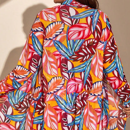 LF (L-4XL) bikini sexy suit split color printing plus size swimsuit