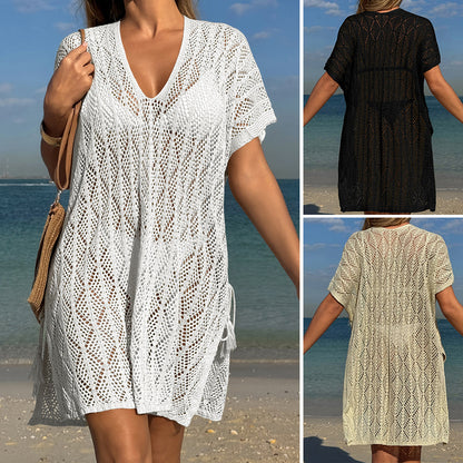 CYB knitwear loose bikini swimsuit blouse beach sun protection