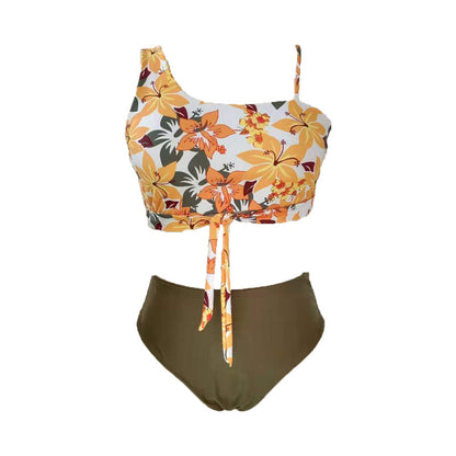 LF (L-4XL) swimsuit women's split sexy plus size floral