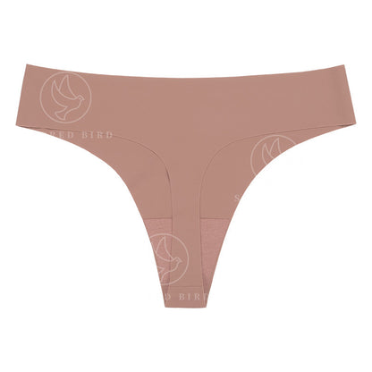 Sports quick-drying panties Ice Silk seamless T-back low waist antibacterial cotton crotch thin