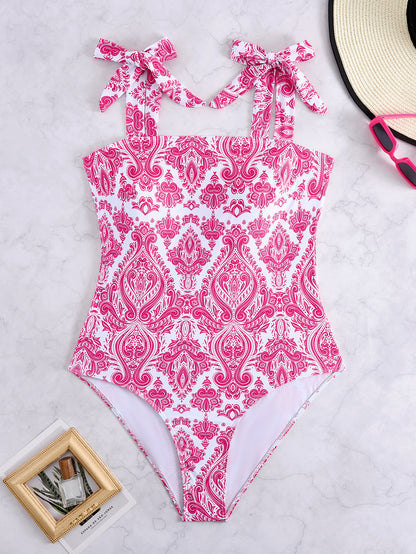 CL (L-4XL) plus size swimsuit blue and white porcelain printed one-piece bikini swimsuit direct supply