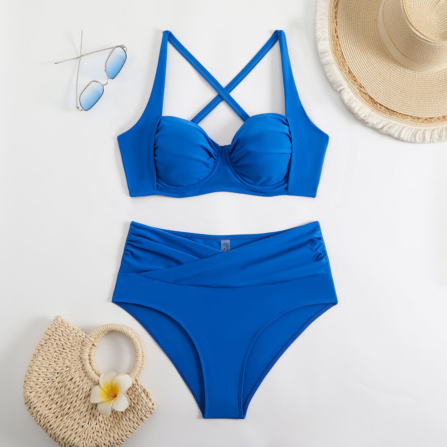 (4 days ready to ship) SY hard Cup high waist bikini