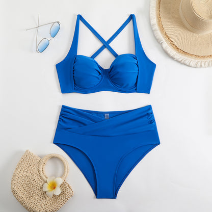 (4 days ready to ship) SY hard Cup high waist bikini