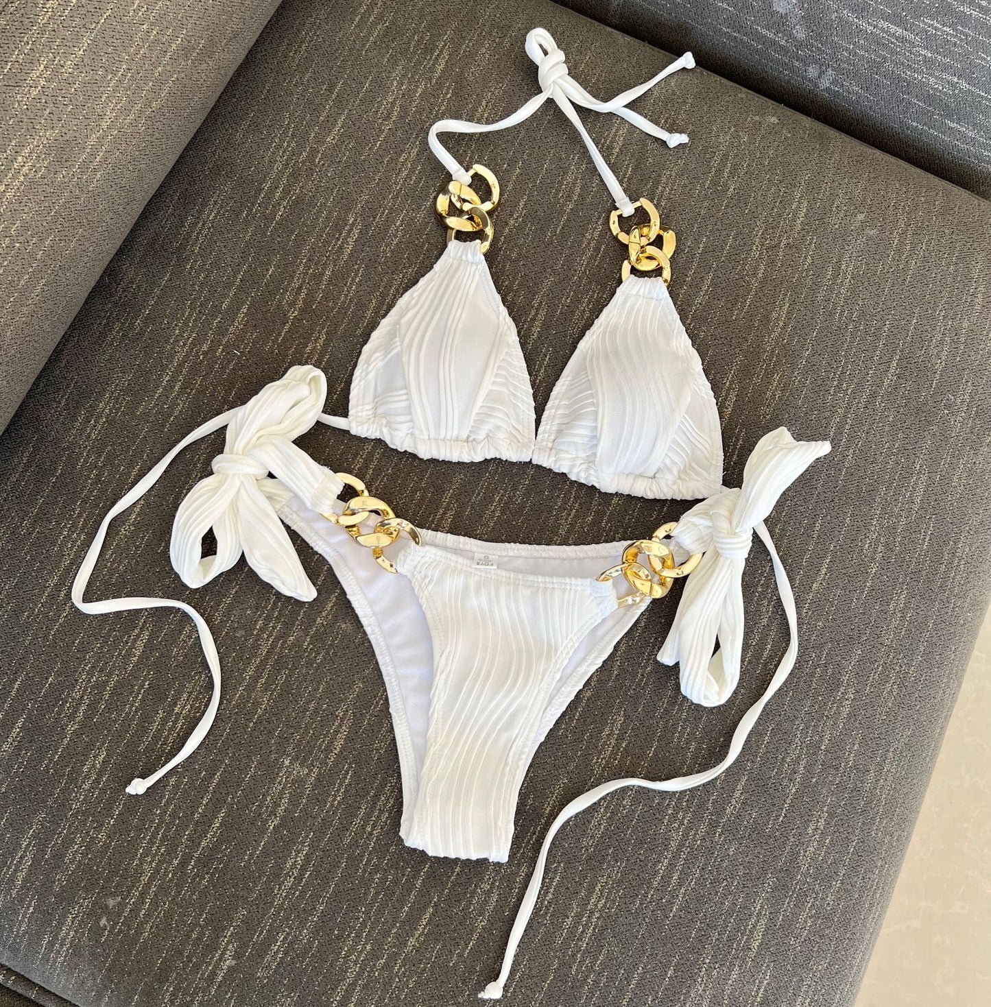 (4 days ready to ship) SY split chain bikini swimsuit