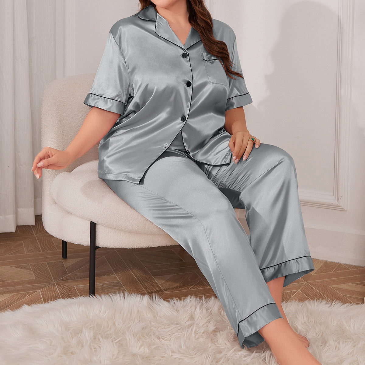 DNL pajamas two-piece plus size loose trousers pajamas
