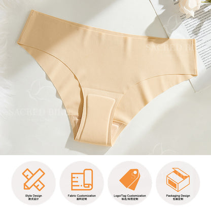 Camel toe-proof yoga anti-embarrassment Low Waist Seamless thin breathable purified cotton crotch briefs