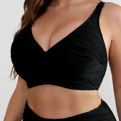 CL (L-4XL) 2026 plus size women's swimsuit bikini top adjustable shoulder strap sexy