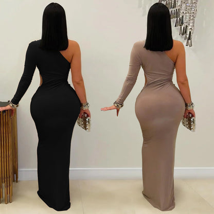 XYZ C7543 one-sleeve slim-fit dress