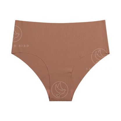 Mid-waist purified cotton crotch one-piece seamless Ice Silk quick-drying briefs