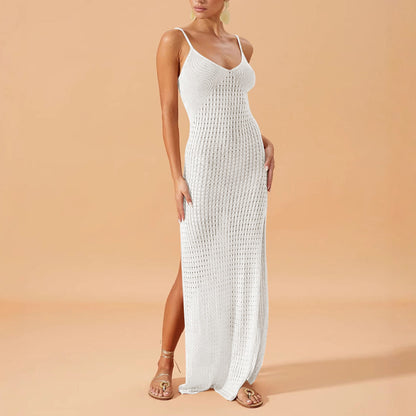 CYB sling side slit pure want to wear women's knitted dress French hip skirt