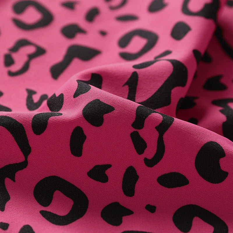 Leopard print sexy T-shaped low waist pure cotton wave bottom breathable a rope free of T-back