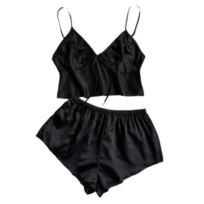 DNL silk underwear ice silk sling apron shorts suit