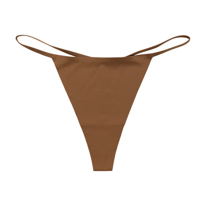 Low waist T-shaped panties seamless Ice Silk plus size a rope underwear animal pattern sports quick-drying T-back