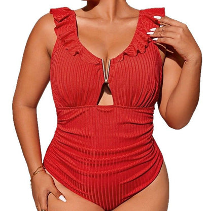 CL (L-4XL) plus size swimsuit women's one piece sexy triangle waist tight bikini