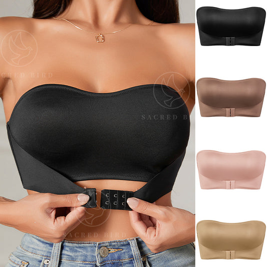 Front buckle shaping push up wireless bra thin back shaping breathable tube top underwear