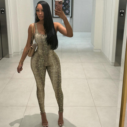 SXR autumn backless bodysuit tight high waist trousers suit