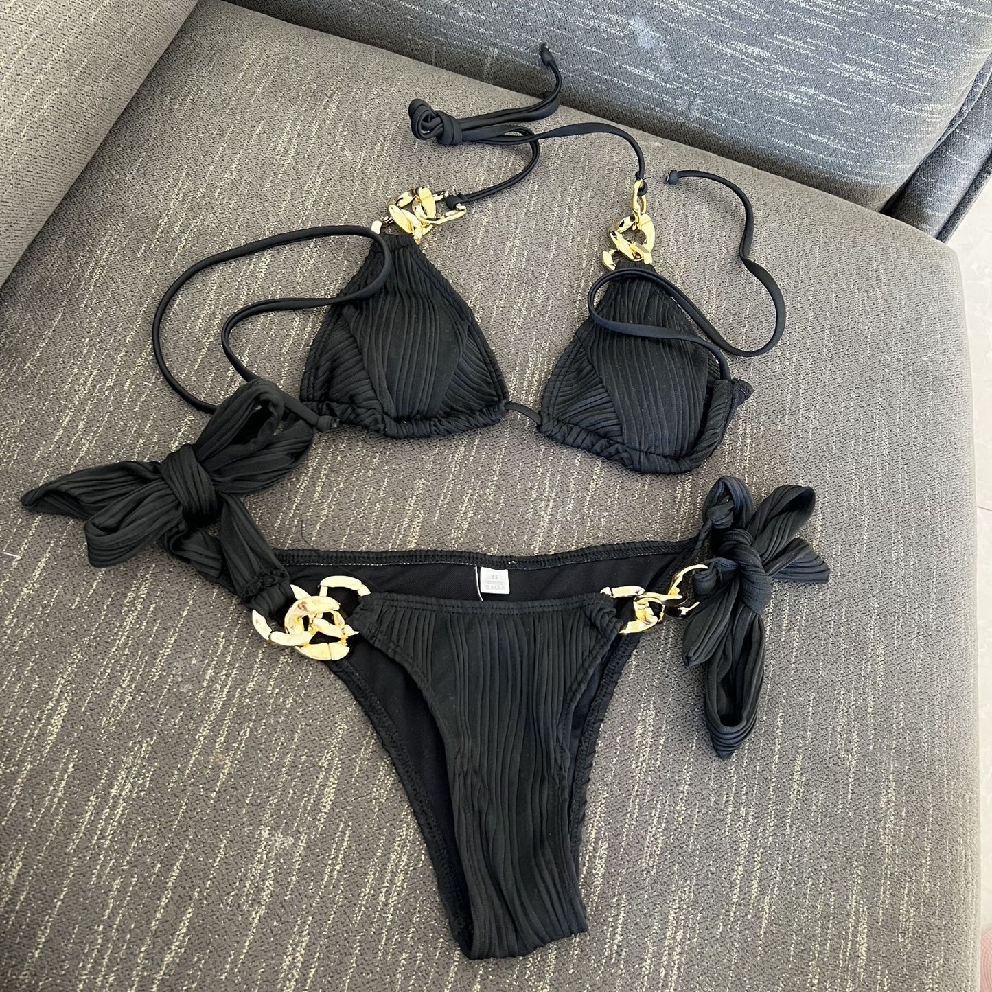 (4 days ready to ship) SY split chain bikini swimsuit