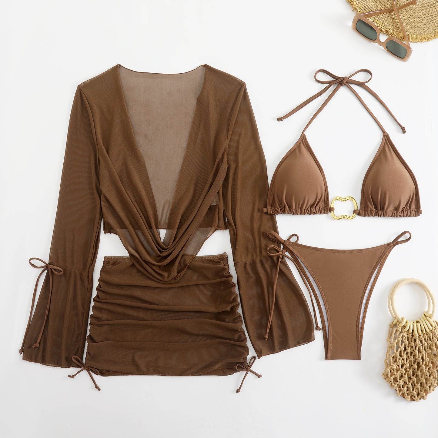 (4 days ready to ship) SY four-piece bikini