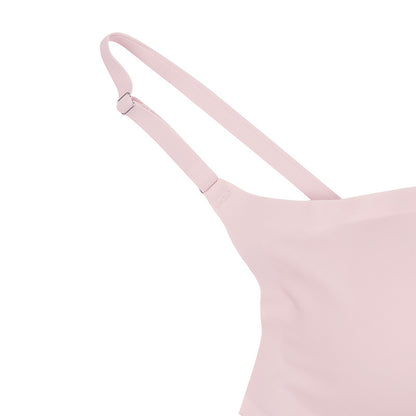 Plus size traceless adjustable push up underwear V-neck without steel ring bra bra thin mould Cup