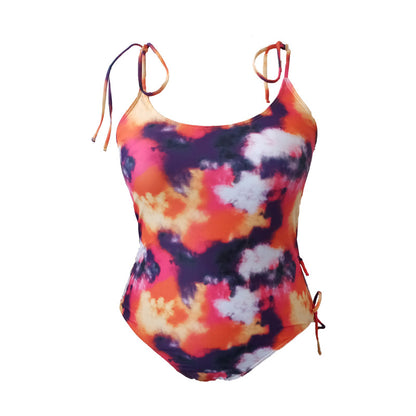 LF (L-4XL) swimsuit women's one piece sexy plus size multicolor