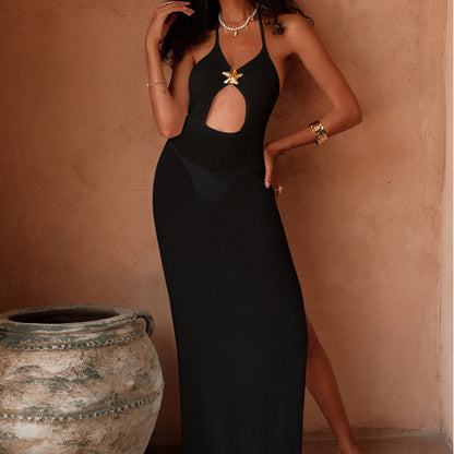 CYB halter XINGX long dress beach sun protection dress