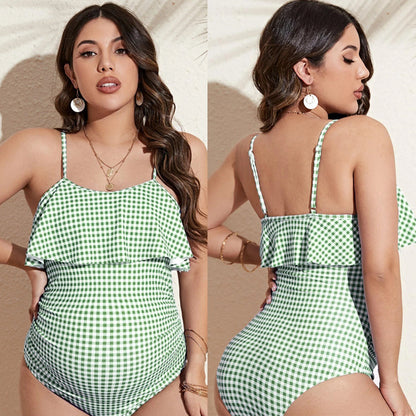 LF (L-4XL) swimwear for pregnant women conjoined dot