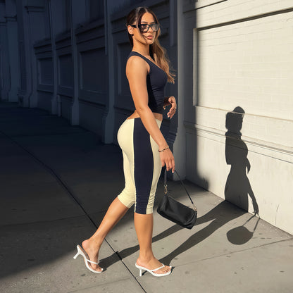 SXR K6S11055A cropped tank top tights casual sports suit