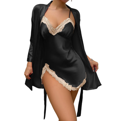 DNL advanced slip nightdress night-robe pajamas sling night dress